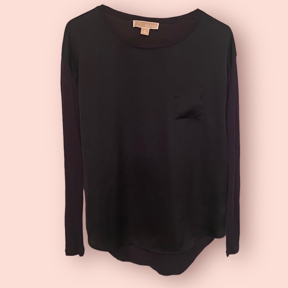 Michael by Michael Kors women’s XS long sleeve sheer pocket top